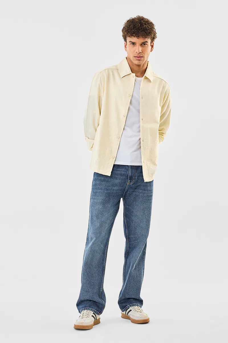 Regular Fit Jacquard Overshirt